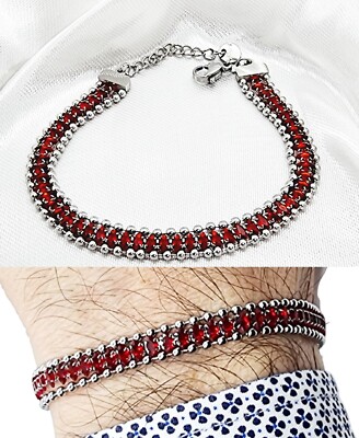 Bracciale Tennis Uomo Ghiaccio Fuori Acciaio Inox Catena Argento - Foto 9