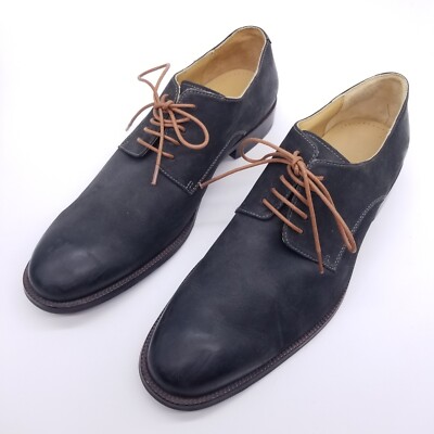 Cole Haan Dress Shoes Men's 11.5 Black Oxford Derby Plain Toe Leather Round Toe
