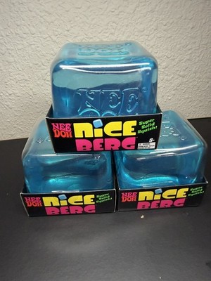 NeeDoh XL Nice-Berg Cubes. SET OF 3 BLUE- RARE