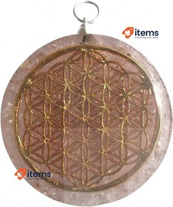 CHONIT Orgonite Pendant, Crystal Necklace With Flower Of Life Symbol Choker Bag