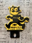VINTAGE 4x3" CHEVY FELIX THE CAT CHEVROLET MOTOR OIL PORCELAIN TOPPER SIGN