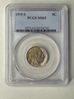 1935-S Buffalo Nickel PCGS MS65 GEM BU Better Date San Francisco Mint Gem Coin