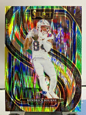 2024 Panini Select Premier Level Kendrick Bourne #176 Green & Yellow Shock Prizm