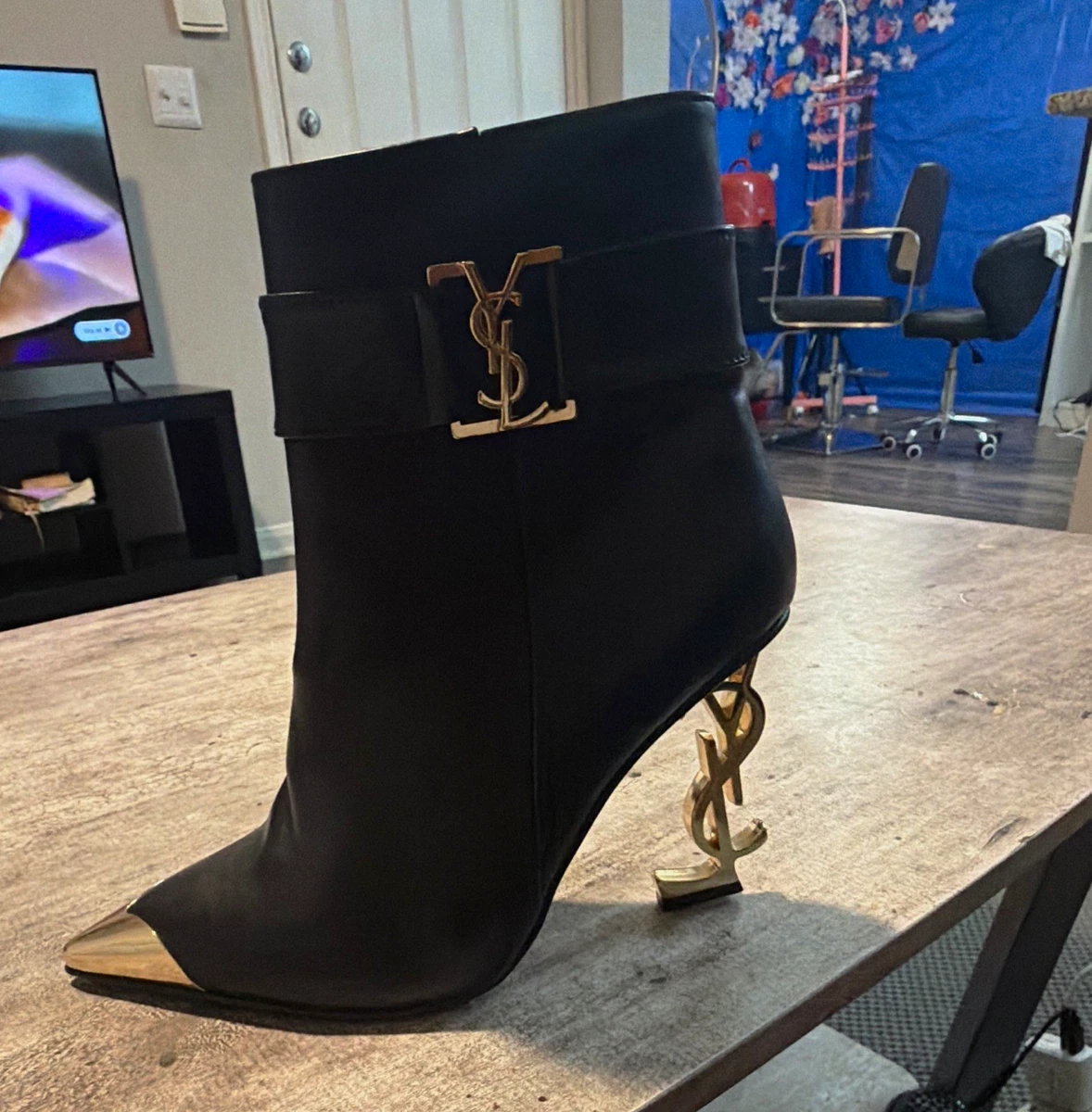 希少 YVES SAINT LAURENT Heeled Ankle Boots 25+ Saint Laurent Stiletto Heel Ankle Boots for Women for sale