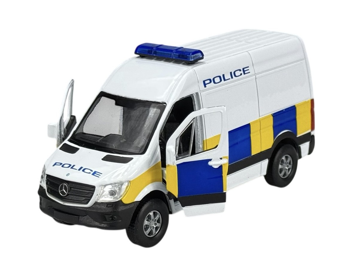 WELLY MERCEDES-BENZ SPRINTER PANEL VAN POLICE 1:34 DIE CAST METAL NEW IN BOX