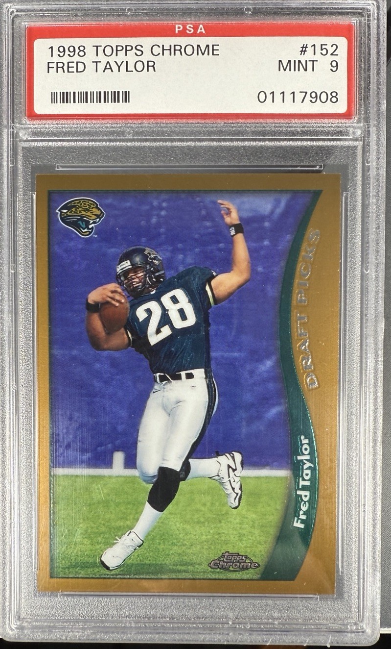 Fred Taylor 1998 Topps Chrome #152 PSA 9 Draft Picks 🔥 RC Jaguars
