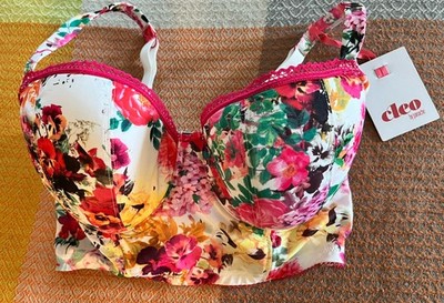 NEW NWT Cleo by Panache Breeze Long line Padded Floral Balconette US 30G