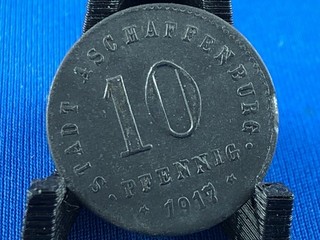 GERMANY NOTGELD 10 PFENNIG 1917 STADT ASCHAFFENBURG (A4/56)