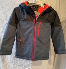 LL Bean Boys Wildcat Waterproof Ski Jacket Size Kids L 6X/7 Gray NWT 139 FLAWED