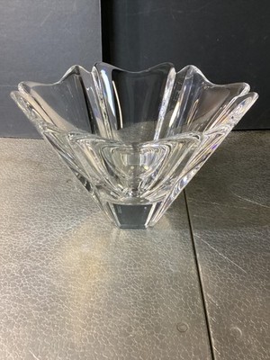 ORREFORS Crystal Bowl Rare ORION 8  Round 6 Panel w/Label 6  Tall Signed