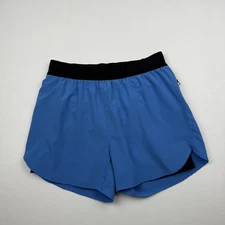 Whoop Running Shorts 4.0 Blue Black Medium Lined Performance Fitness Gym Mens