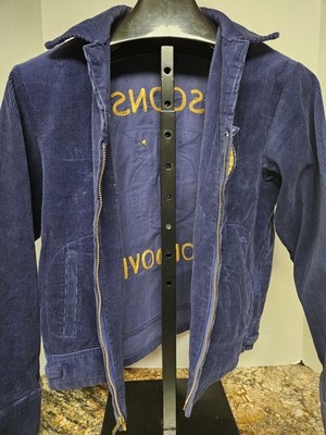 Vtg FFA Future Farmers America Corduroy Jacket Size 40 Blue