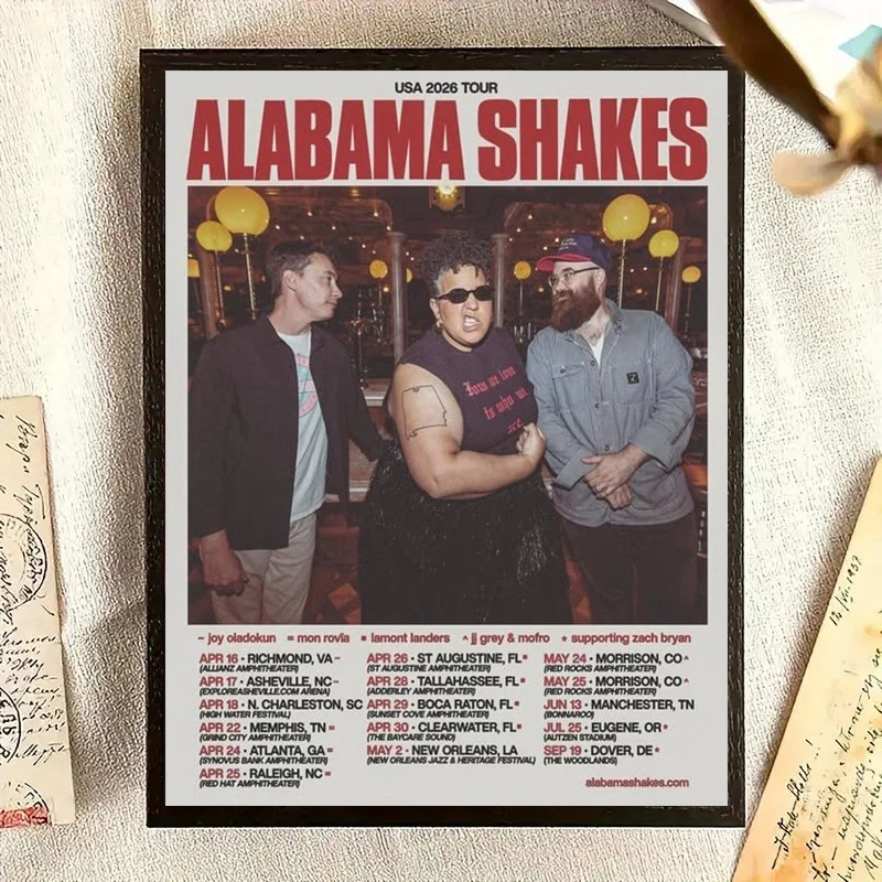 Albm Shakes USA 2026 Spring Tour Poster