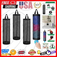 Versatile Hanging Plastic Bag Dispenser for Groceries & Kitchen Storage