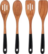 14 Inch Large Wooden Spoons for Cooking Utensils Set Acacia Wood Spatula 