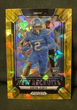 2025 Panini Prizm Draft Picks - New Recruits Ashton Jeanty #9 Gold Ice Prizm RC