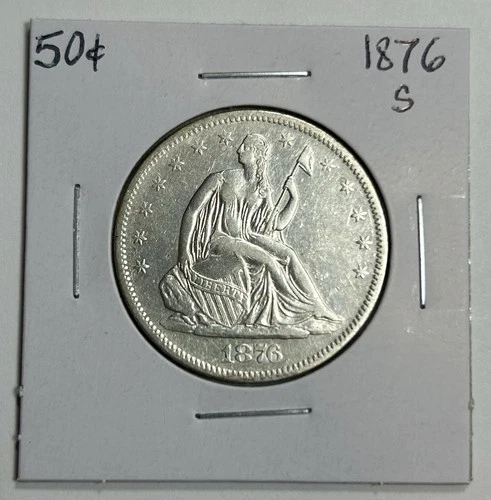 1876-S Seated Liberty Half Dollar 50c Better Date AU