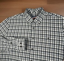 johnnie-O Mens Hangin' Out Shirt Men L Gingham Check Long Sleeve Button Down-EUC