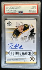 2014-15 SP Authentic David Pastrnak RC Future Watch Auto #/999 Bruins PSA 9