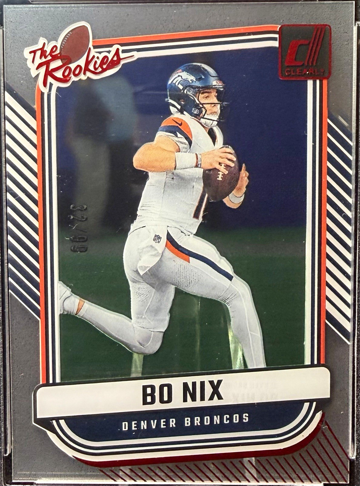 2024 Clearly Donruss The Rookies Bo Nix /99 #4 Denver Broncos