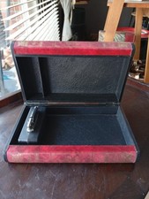 Boîte à bijoux coffret en forme de livre rouge/noir, intérieur noir, outil métal