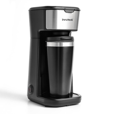 Innoteck Kaffeemaschine Single Serve mit Travel Mug 450W Fast Brew
