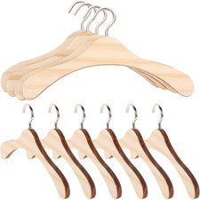 Wooden Dolls Clothes Hangers, 10Pcs Mini Wooden Hangers Mini Dress Outfit Holder