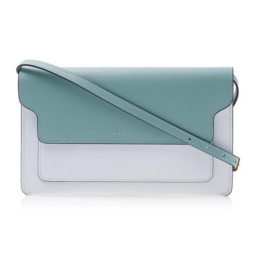 Marni Saffiano Leather Trunk Shoulder Bag Women’s Black
