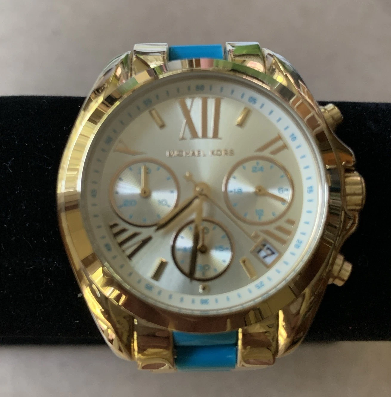 Orologio Michael Kors Bradshaw Donna MK5908 Cronografo Movimento Quarzo 2 Toni Nuovo con etichette