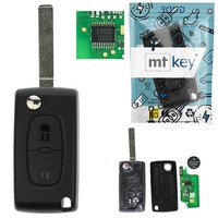 Klapp Funk SchlüSsel 2 Tasten ID46 434MHZ VA2 VA6 FüR Citroen C3 II 09-17