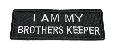 I Am My Brothers Keeper Patch 4'' Embroidered Iron-On Applique