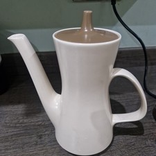 Poole Pottery Mushroom / Sepia Twintone Coffee Pot  VGC