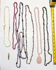 Lot 6 Vintage Colorful Necklaces Beads Long Retro Costume Jewelry & fish pendant