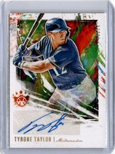 2020 Diamond Kings Signatures Holo Gold Tyrone Taylor Auto 17/25 (B114) Brewers