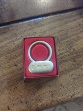 Weight Watchers 10 Pound Milestone Loss Keychain Key Fob Award Silvertone W/Box
