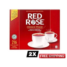 2 x Red Rose Orange Pekoe Black Tea - 216 Bags, 626g - FREE SHIPPING