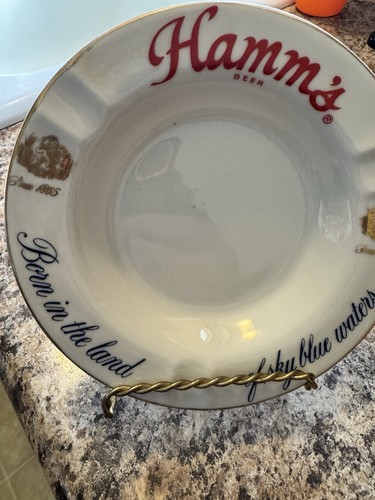 Hamms Decorative Ashtray with Stand Vintage Style Collectible Decor Hamms Beer