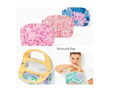 Lilly Pulitzer Bermuda Bag Set With 4 Reversible Covers Set Just a Pinch 