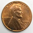 1954 S Lincoln Wheat Cent AU Toned You Grade It! Penny Type Coin Free Ship!