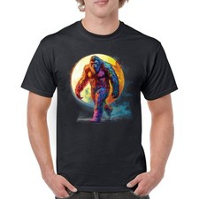 Full Moon Bigfoot T-shirt Hiking Sasquatch Hide and Seek Champ Men's Tee