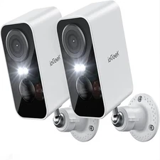 2K Wireless WiFi Surveillance Camera with Battery Night Vision,Colour & AI Home