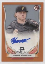 2014 Bowman Retail Prospect Auto Orange 25/250 Wyatt Mathisen #PA-WM Auto 0d3m