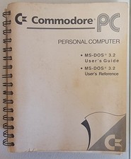 Commodore PC MS-DOS 3.2 User s Guide Reference Manual Spiral Bound Vintage
