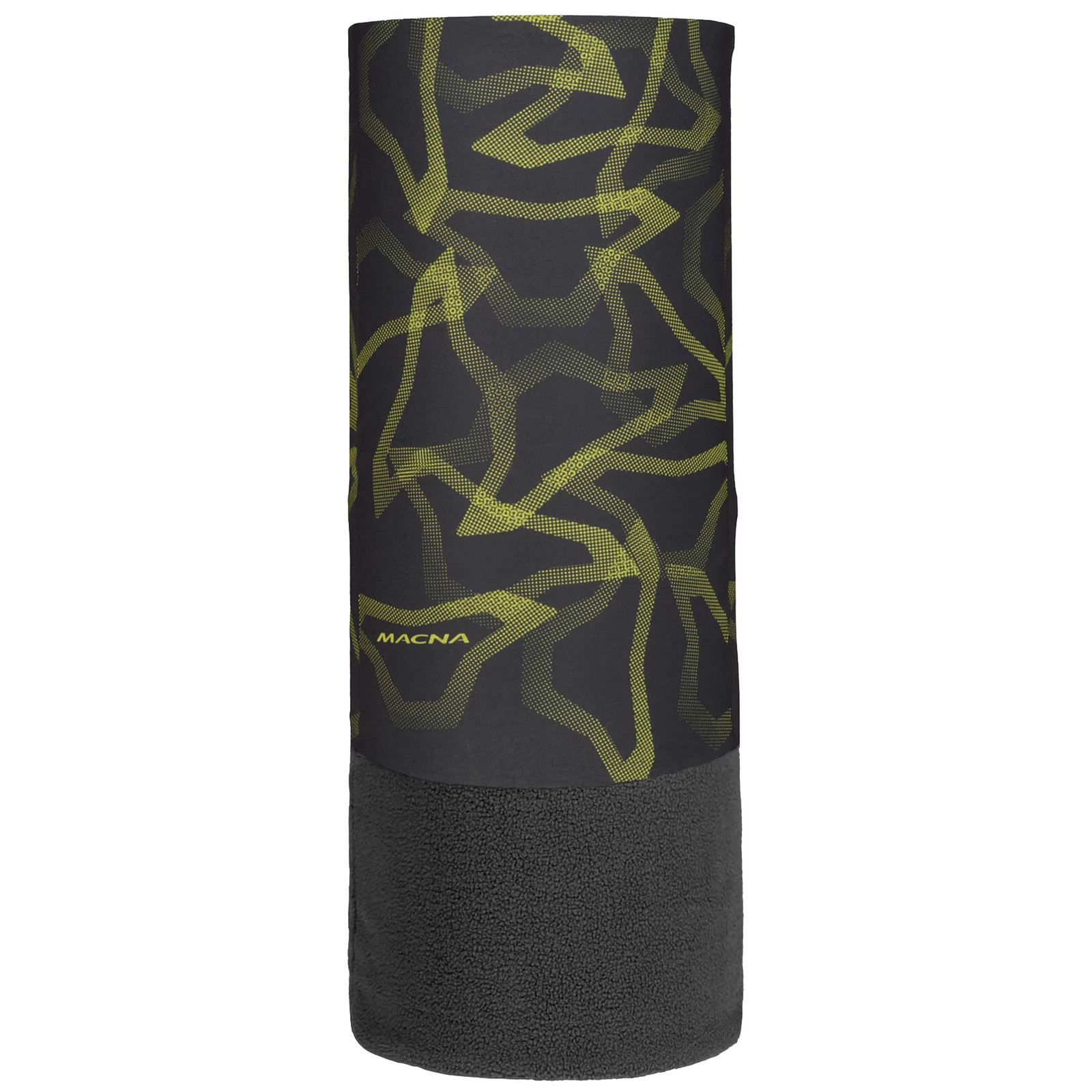 Macna All Season Motorbike Motorcycle Fleece Neck-Tube Dark Grey / Yellow