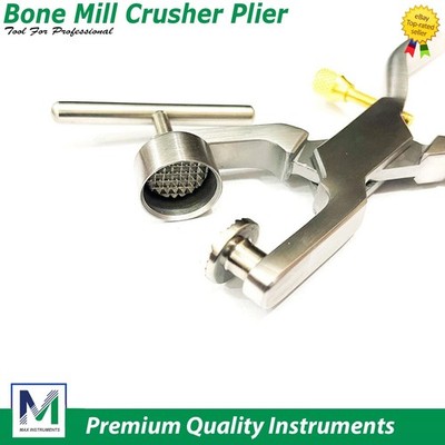 Dental Bone Mill Crusher Morselizer Plier Titanium Head Plate Implant Bone Graft