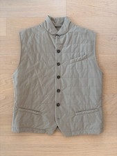 Eleventy Platinum Vest Gilet - Men's M/L Tan Quilted Jacket Coat Italy