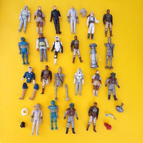 Vintage Star Wars Figures x22 Job Lot Worn or Damaged AT-AT Drivers Droids