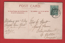 Bishop Auckland Durham postmark 1903 South Church PC to Miss Wyatt Yatton