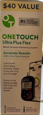OneTouch Ultra Plus Flex Blood Glucose Monitoring System Kit Exp. 03/29 free sh