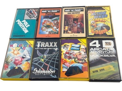 Pole Position Sinclair 4D Arcade Adventure Molecule Man Traxx ZX Spectrum